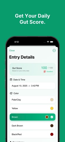 GutWise - Stool Tracker iPhone screenshot