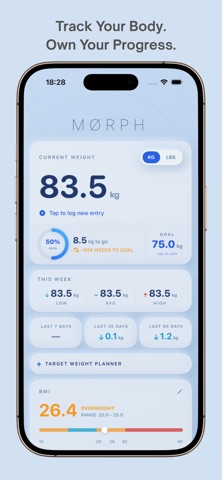 Morph - Weight Tracker & BMI Screenshot 2 of 3