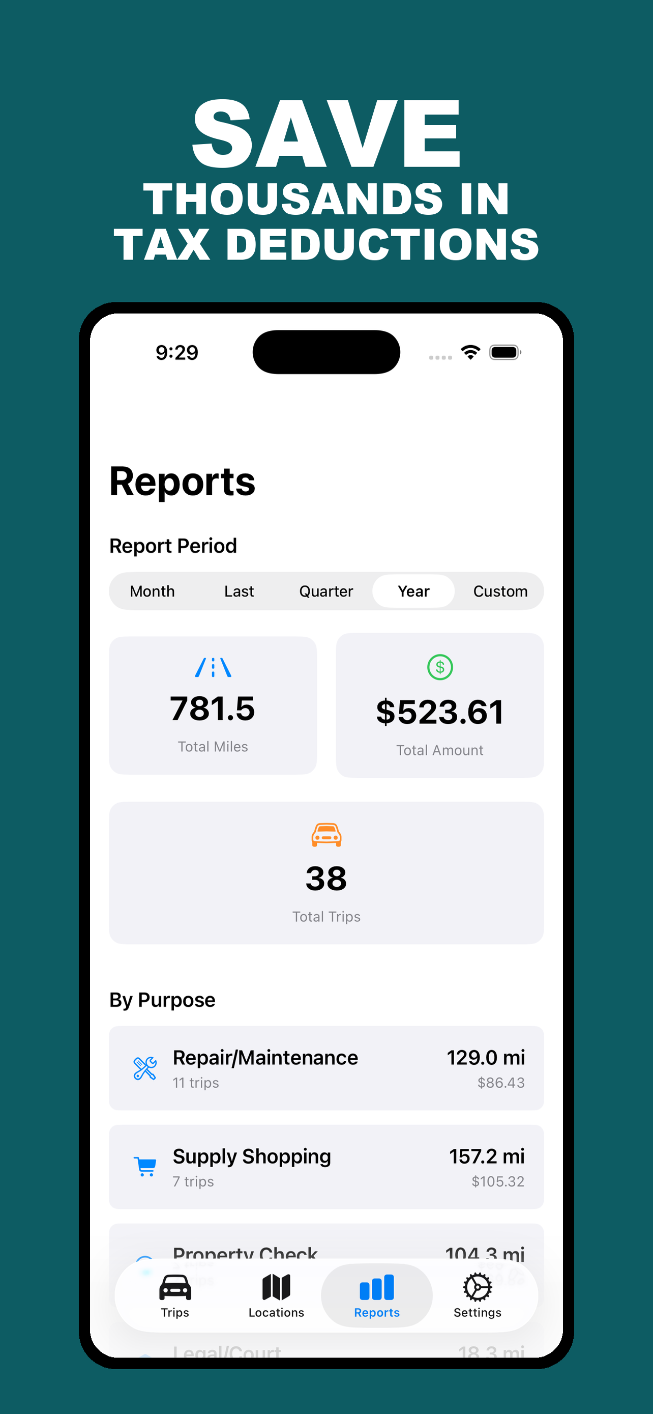 LandMile - Mileage Tracker screenshot 2