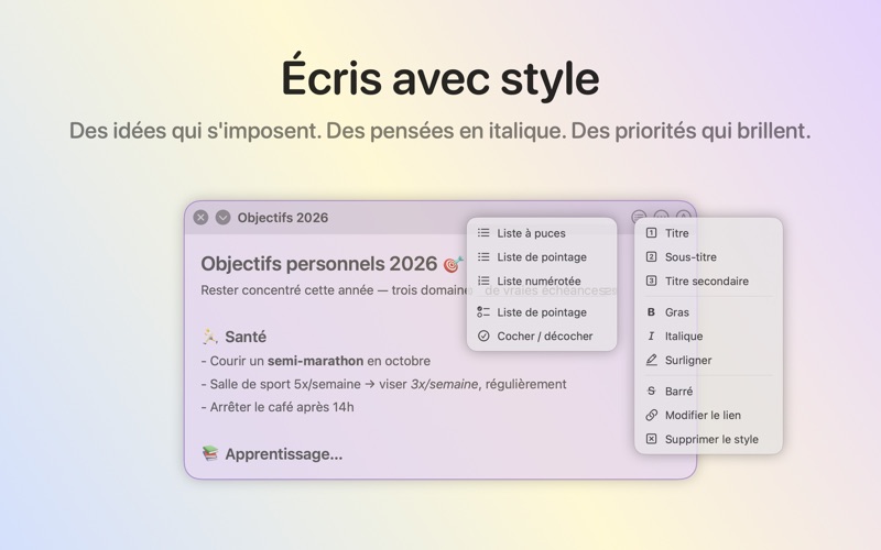 Screenshot #2 pour Quick Note: Notes dans le Menu