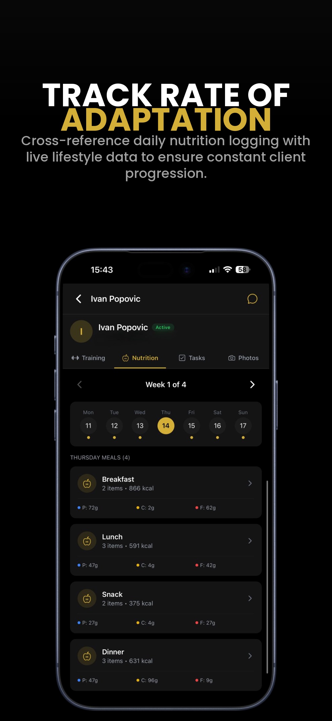 Screenshot 3 of PrimeFit Team Trainer App