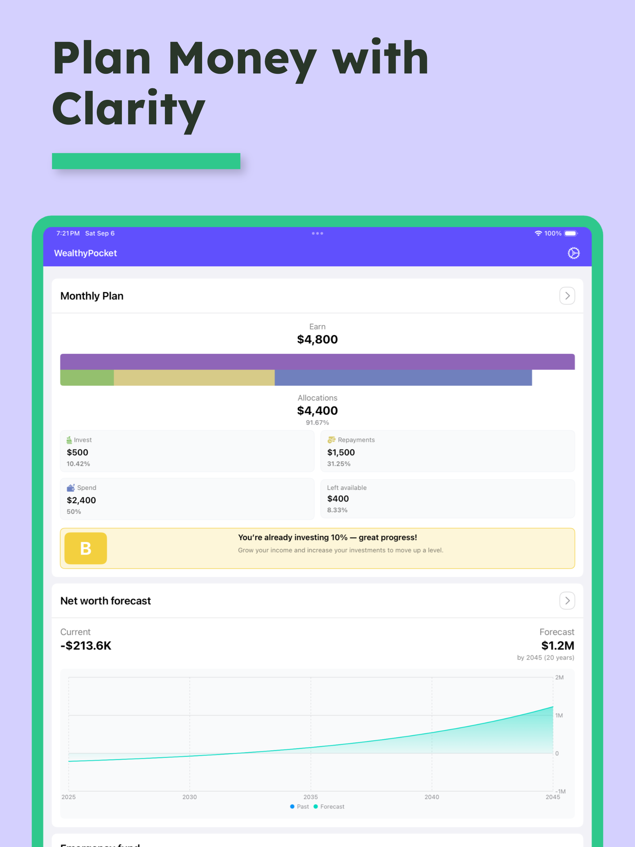 Plan, forecast & build Wealth screenshot 10