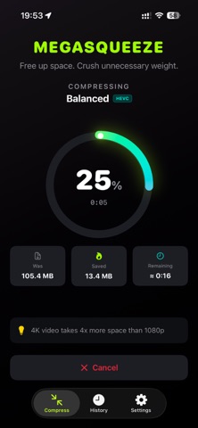 MEGASQUEEZE - Video Compressor Screenshot 3 of 5