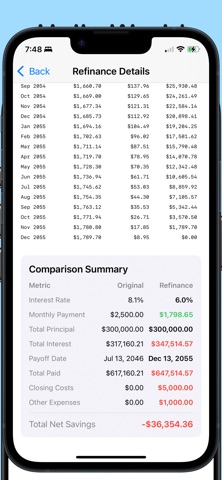 Refinance Calculator -Mortgage Screenshot 3 of 3