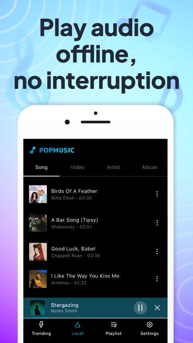POPMusic: MP3 Player, Offline Screenshot