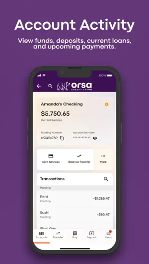 orsa credit union banking screenshot 3