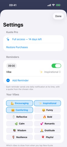 Kuote (Daily Quotes) iPhone screenshot