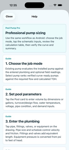 Pool Pump Pro iPhone screenshot