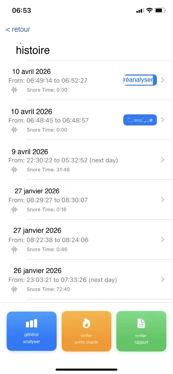 Screenshot #3 pour Suivre le ronflement