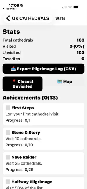 Cathedral Tracker screenshot 3