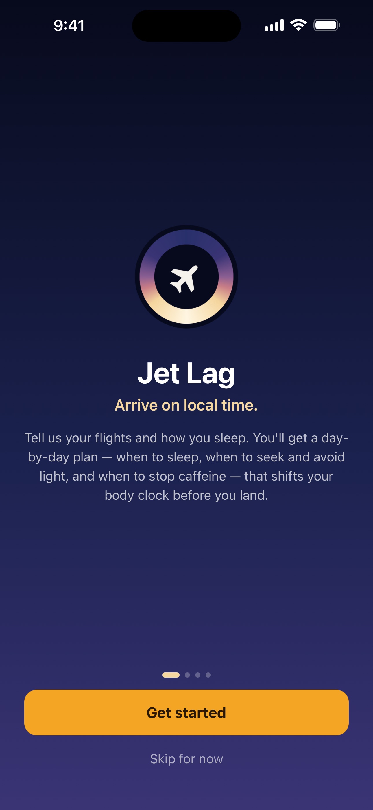 Screenshot 1 of Jet Lag Planner