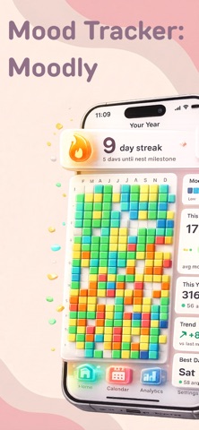 Mood Tracker: Moodly Screenshot 1 of 8