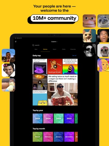 iFunny－funny videos，memes，GIFs iPad screenshot