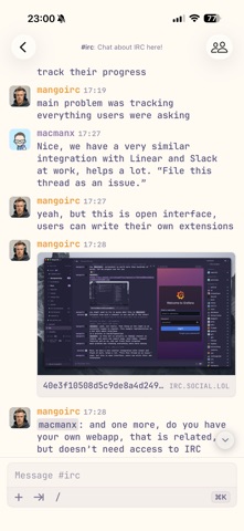 Mango IRC screenshot