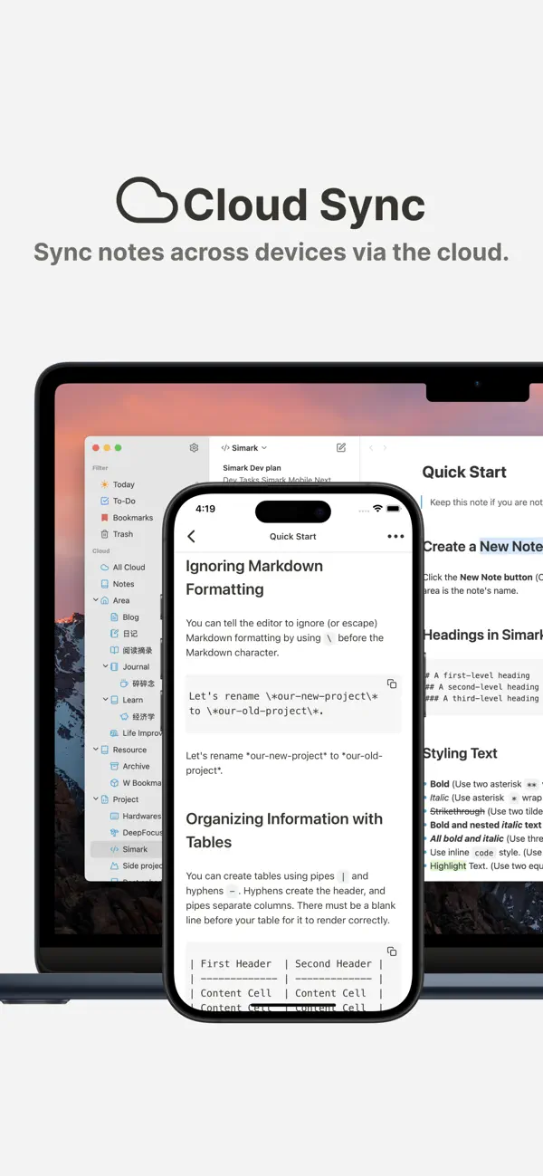 #5. Simark - Markdown Notebook (iOS) Podle: 冠为 周