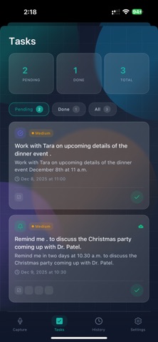 TaskPilot AI – Voice Planner screenshot
