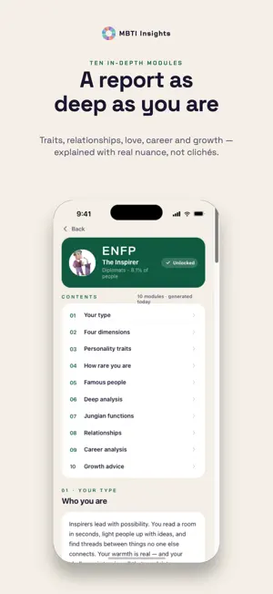 MBTI Insights screenshot 2