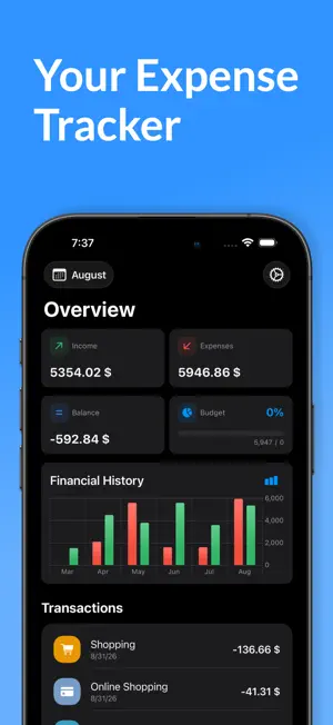 SpendWave Expense tracker App screenshot 1