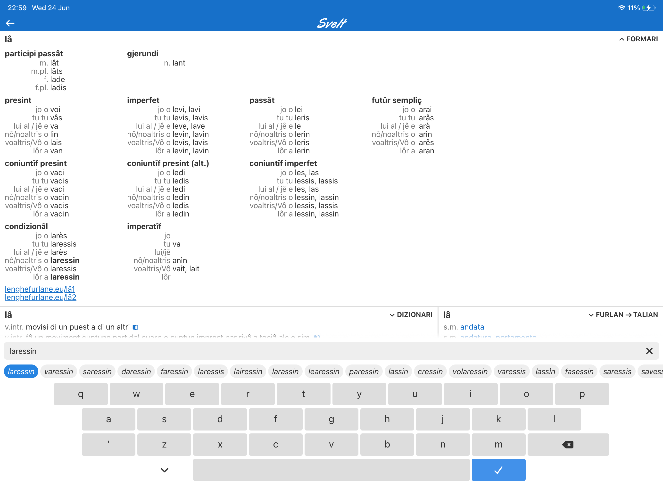 Svelt: Friulian Dictionary screenshot 8