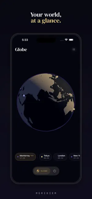 Meridiem — World Clock screenshot 1