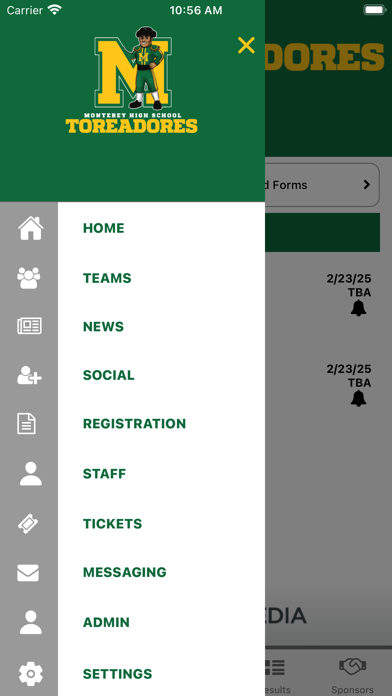 Monterey Toreadores Athletics Screenshot