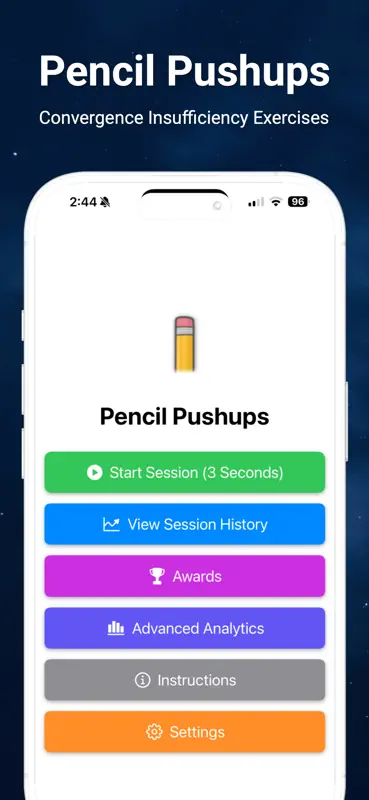 Pencil Pushups: Eye Exercises screenshot 1 of 4