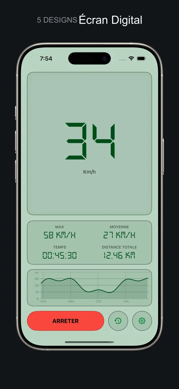 Screenshot #1 pour Compteur Vitesse GPS Vélo