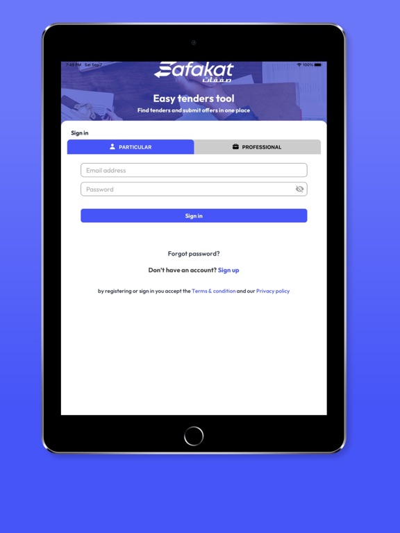 safakat iPad screenshot 2 - Business app