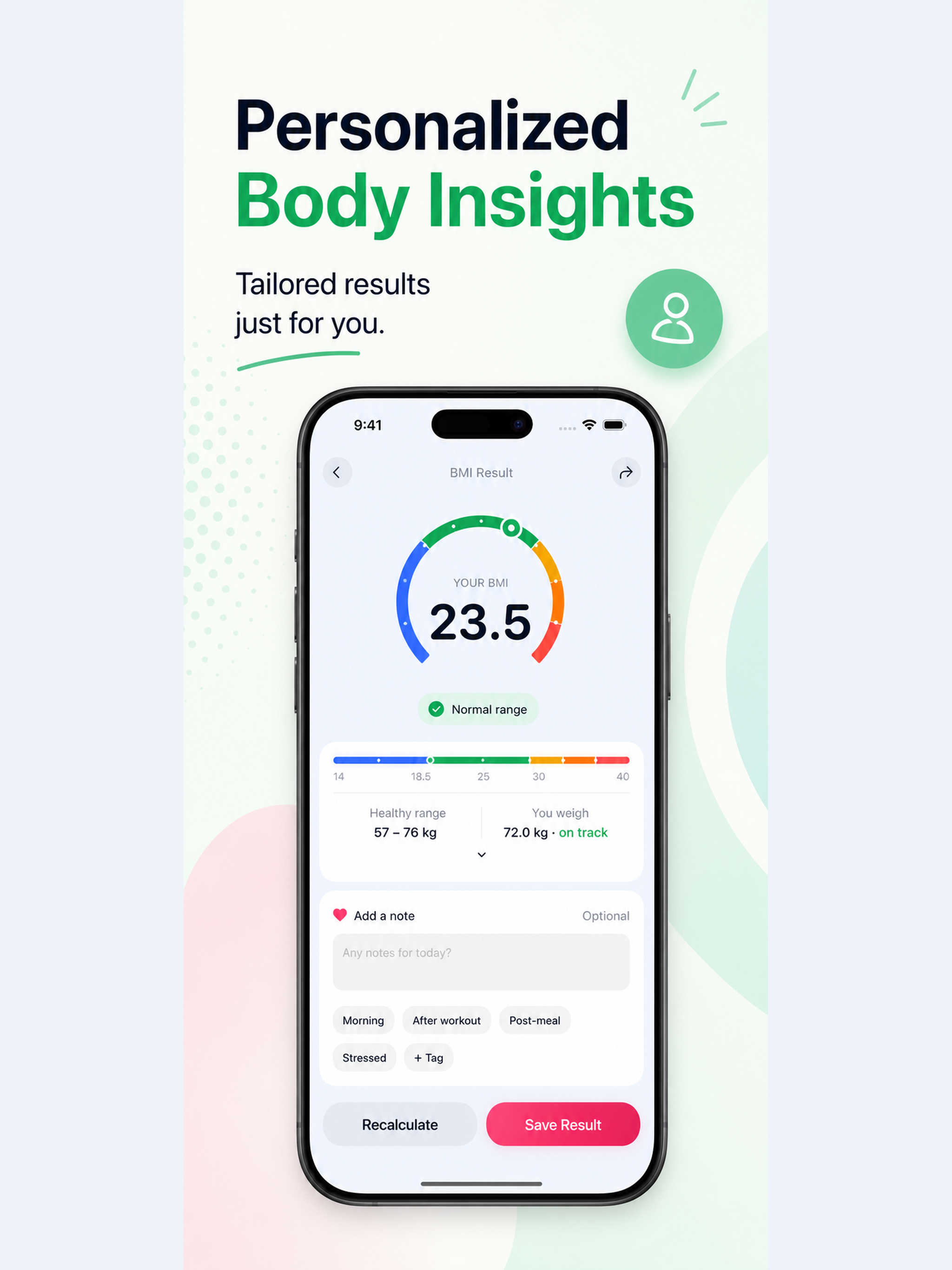 BMI Calculator BMR TDEE Track screenshot 6