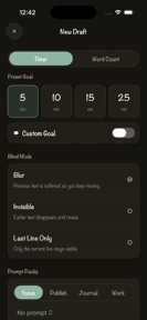 Blind Draft: Focus Writing screenshot