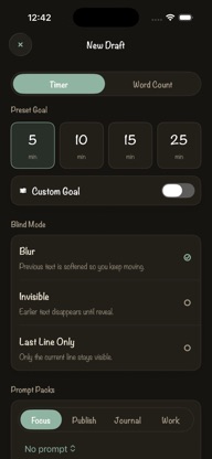 Blind Draft: Focus Writing screenshot 4