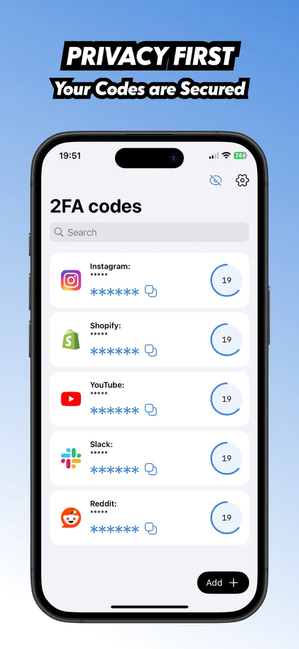 #5. Codes: 2FA Authenticator (iOS) Podle: Ihor Malovanyi