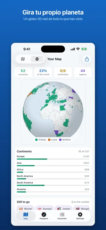 Mapa Mundial: Países Visitados screenshot 5 of 6