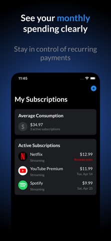 Subscall: Subscription Tracker Screenshot 2 of 5