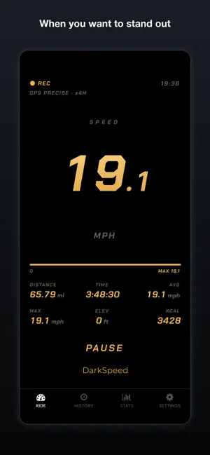DarkSpeed: Bike Speedometer screenshot 3