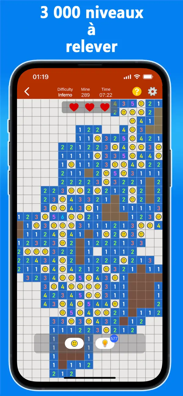 Screenshot #3 pour Démineur GM Pro : No Ads
