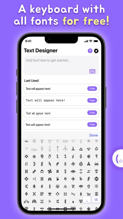 Text Designer - Font Keyboard Screenshot