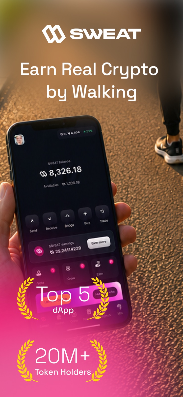 Sweat Wallet: Walk Into Crypto iphone screenshot 1