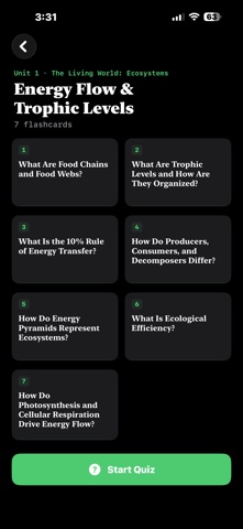AP Environmental Science Quiz iPhone screenshot
