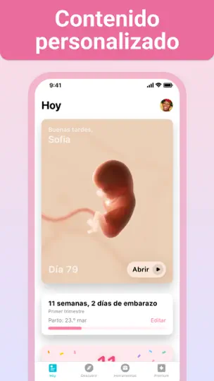 Captura de pantalla de Embarazo + | Semana A Semana en iPhone 1