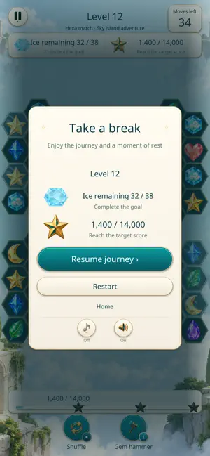 CrystalMatch: Hexa Match 3 screenshot 3