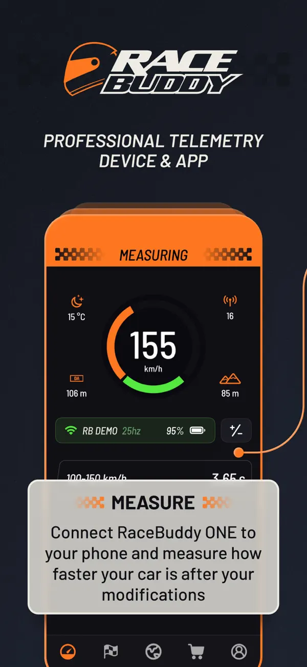 Screenshot #1 pour Race Buddy: Chrono & Drag