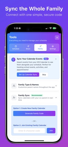 Blended: Co-Parent Calendar iPhone screenshot