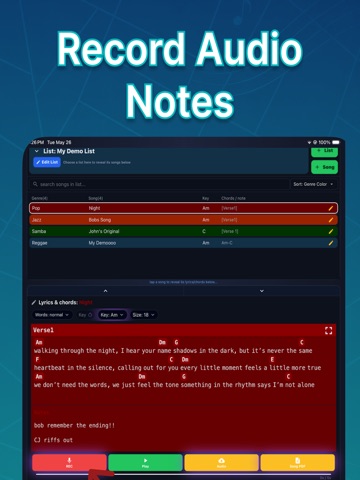 BandList Gigs iPad screenshot