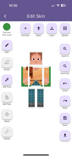 Skin Editor 3D for Minecraft screenshot 1