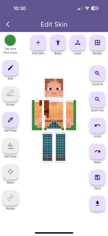 Skin Editor 3D for Minecraft Screenshot 1 of 4