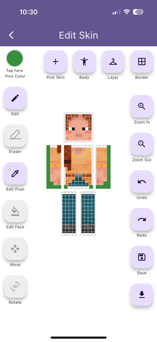 Skin Editor 3D for Minecraft Screenshot 1 of 4