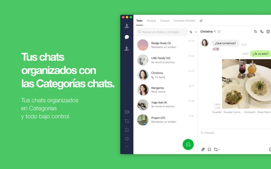 Captura de pantalla de LINE en iPhone 8