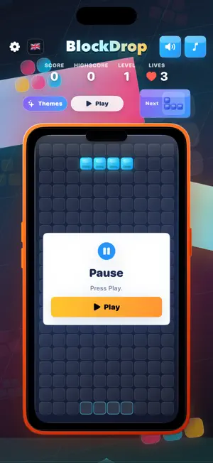 BlockDrop Neon Puzzle screenshot 3