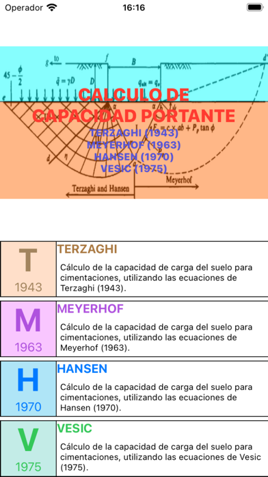 Capacidad Portante Screenshot
